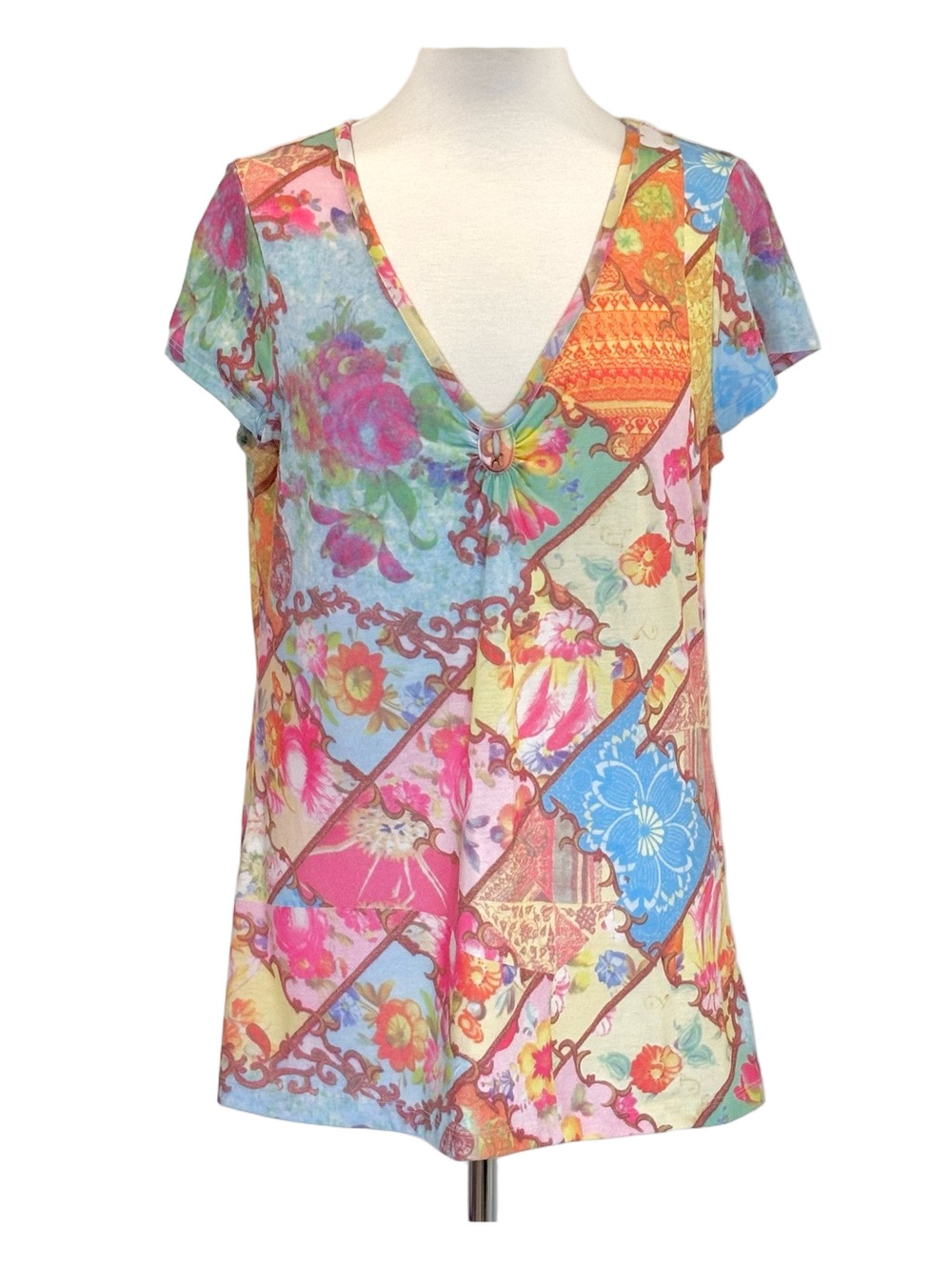 U&U pastel patchwork t-shirt